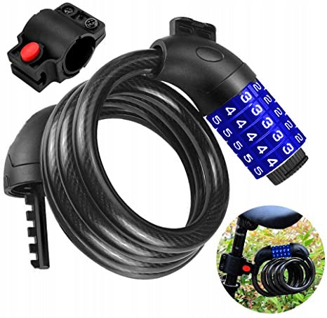 BICYCLE CLASP FOR BICYCLE CIPHER LONG FOLDING BICYCLE LOCK CABLE CODE Model ZABEZPIECZENIE DO ROWERU BLOKADA ZAPIĘCIE NA ROWER