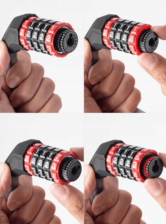 BICYCLE CLASP LOCK CABLE PROTECTION FOR SCOOTER BIKE CODE CIPHER Length 120 cm