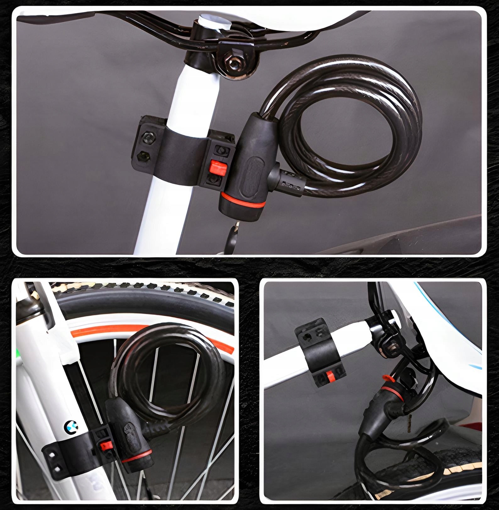 BICYCLE CLASP SECURITY LOCK FOR BICYCLE WITH KEY STRONG CORD Brand no brand