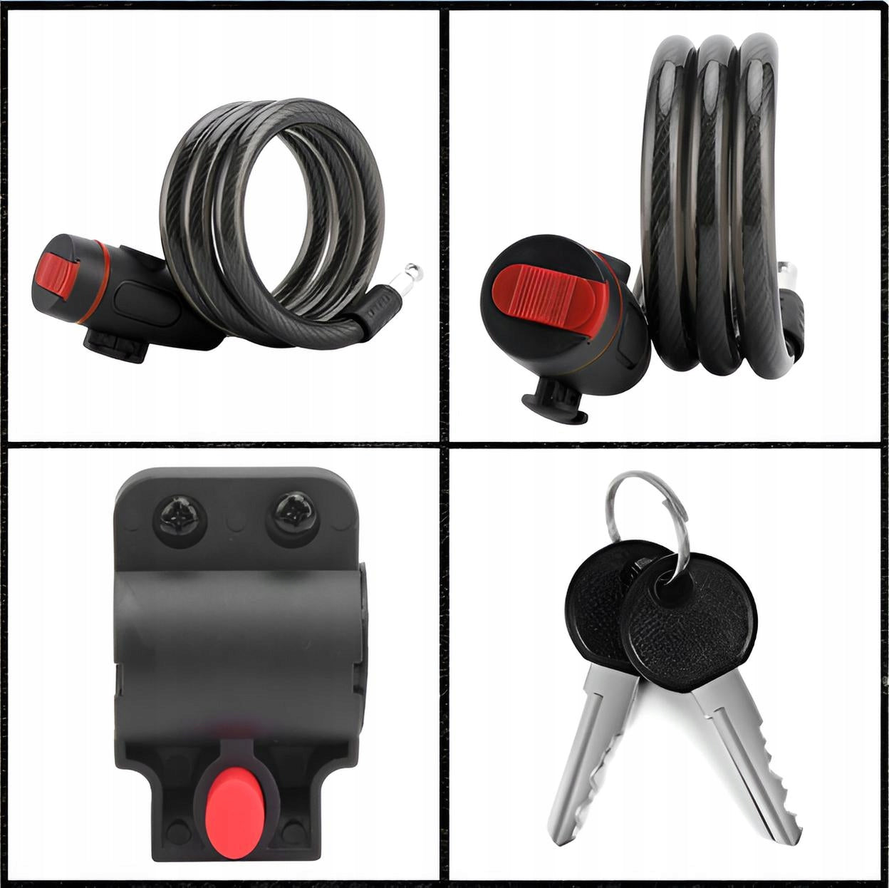 BICYCLE CLASP SECURITY LOCK FOR BICYCLE WITH KEY STRONG CORD Packaging status original