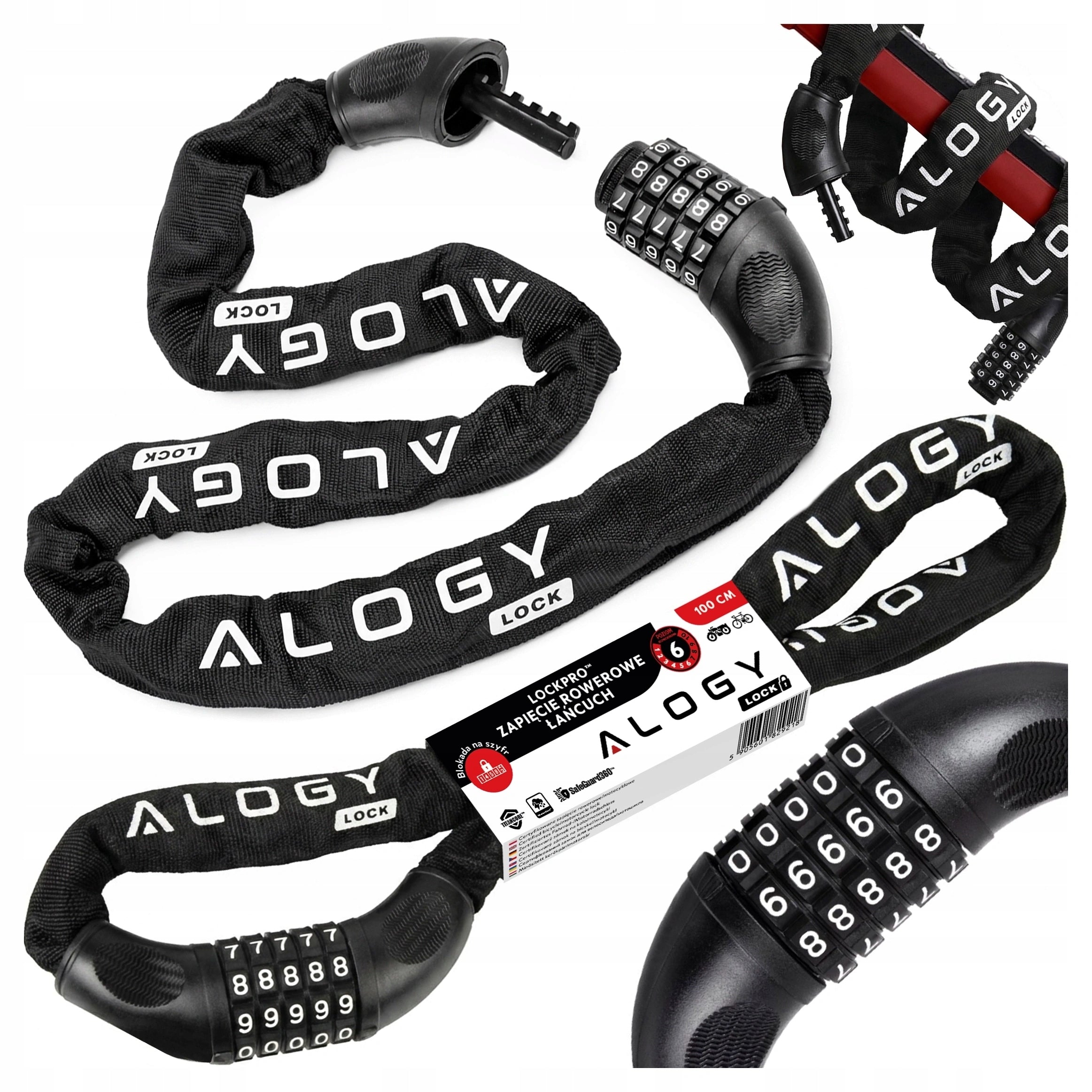 BICYCLE CLASP SECURITY LOCK FOR BIKE CIPHER CODE STRONG CHAIN