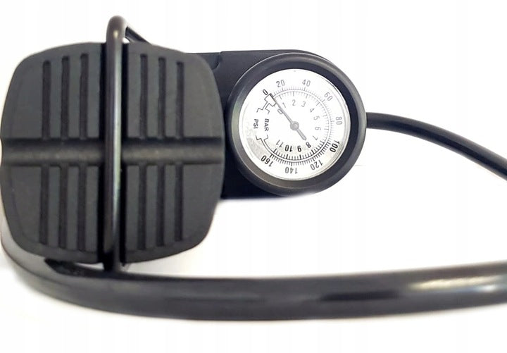 BICYCLE FOOT PUMP FOR BIKE SCOOTER TECHLIFE WITH PRESSURE GAUGE PREST Brand no brand