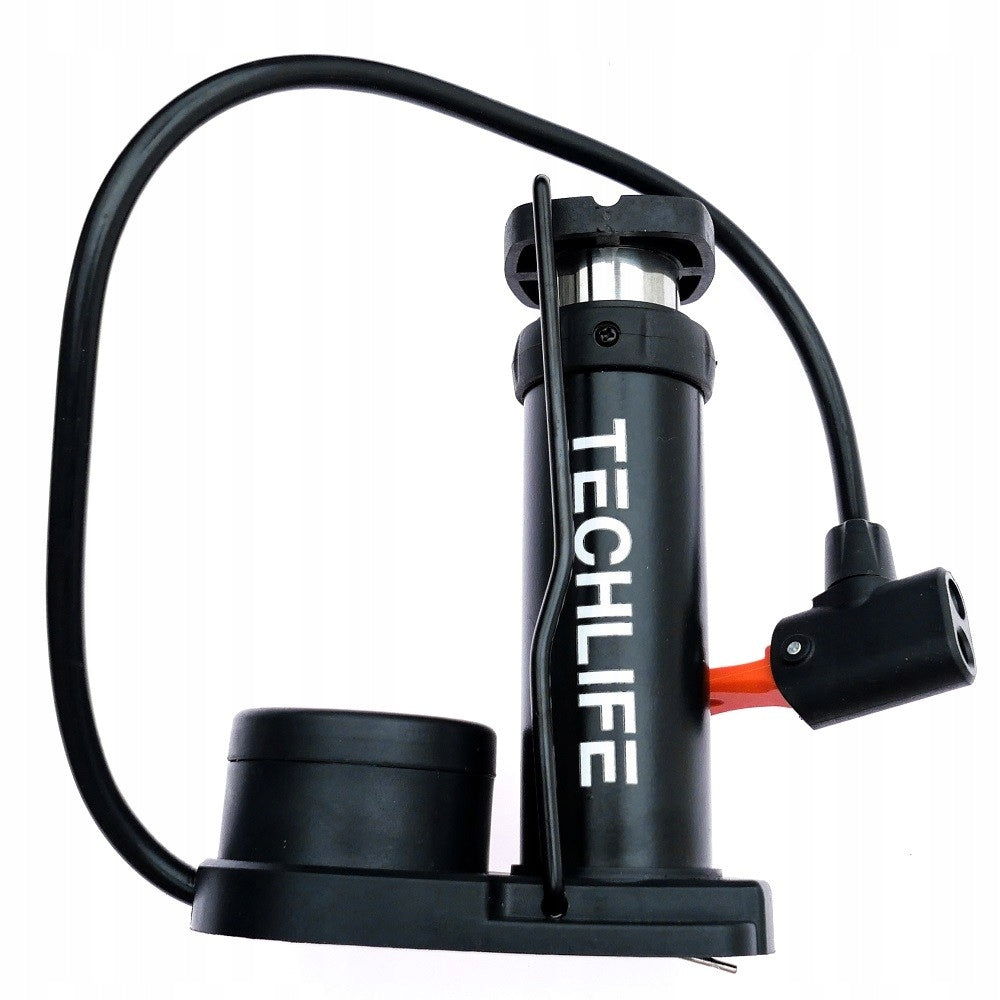 BICYCLE FOOT PUMP FOR BIKE SCOOTER TECHLIFE WITH PRESSURE GAUGE PREST