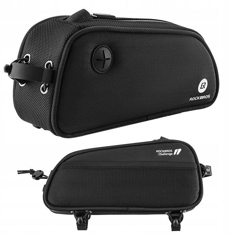 BICYCLE FRAME BAG RIGID FIN ROCKBROS WATERPROOF CABLE HOLE