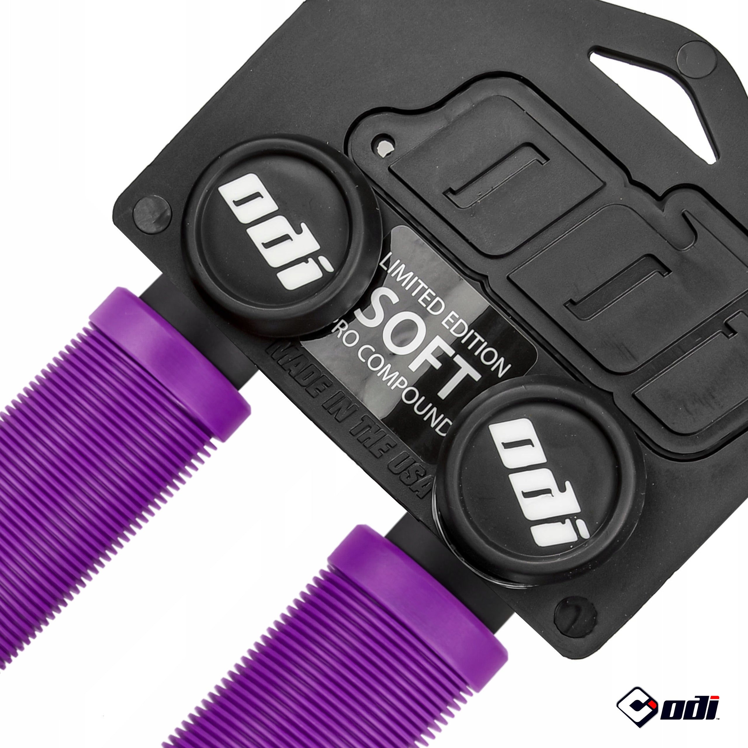 BICYCLE GRIPS FOR HANDLEBARS ODI SOFT LONGNECK GRIP RUBBER GRIPS PURPLE Color purple