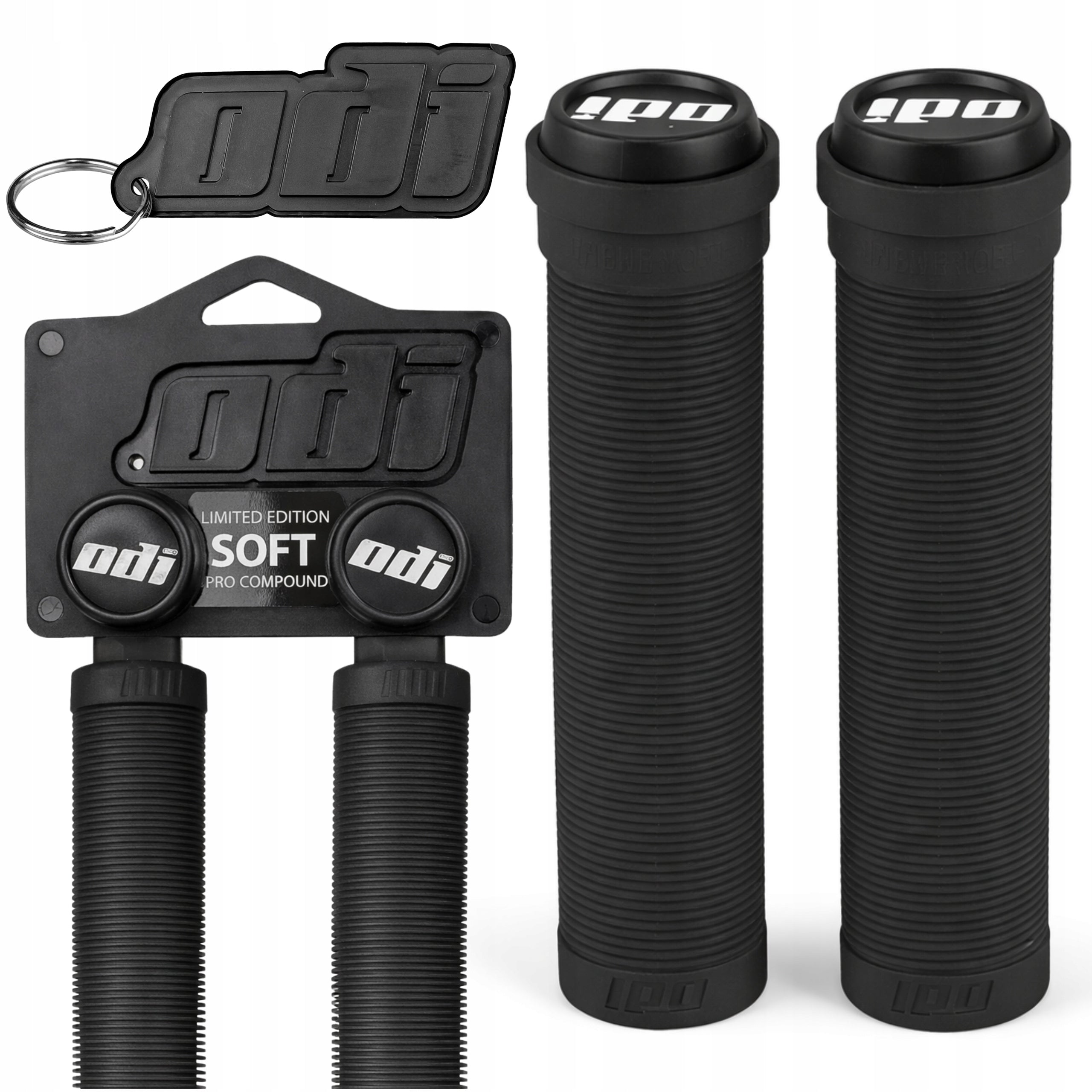 BICYCLE GRIPS FOR HANDLEBARS ODI SOFT LONGNECK GRIP SOFT GRIPS BLACK