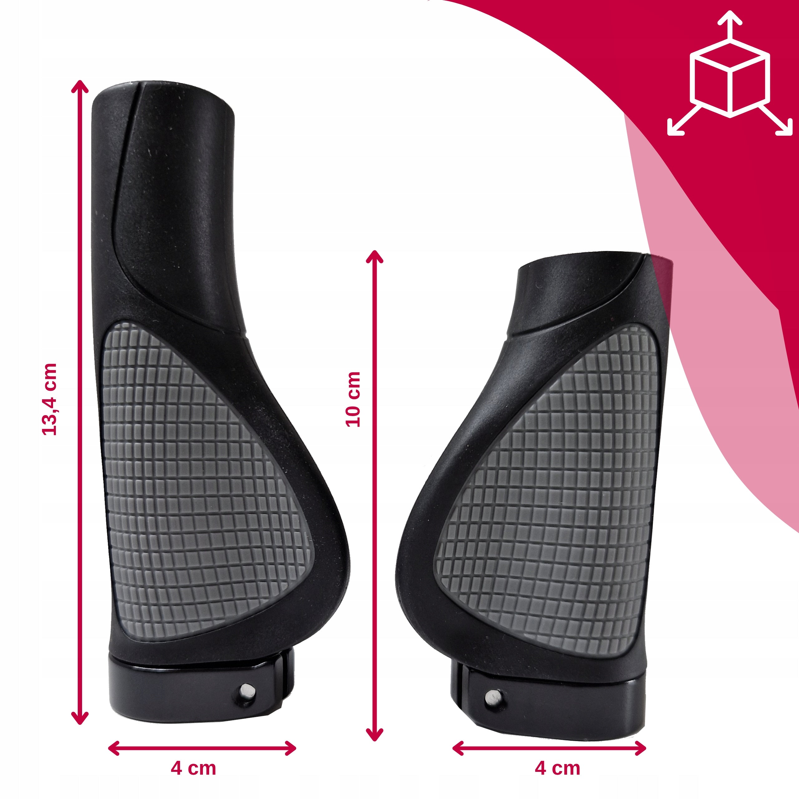 BICYCLE GRIPS HANDLES VELOXO BLACK REVOSHIFT SCREWED 95/130mm PAIR Color black