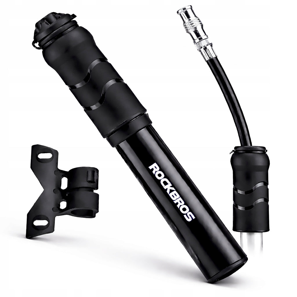 BICYCLE HAND PUMP MINI 100 PSI AV FV ALUMINUM FOR FRAME WITH HANDLE
