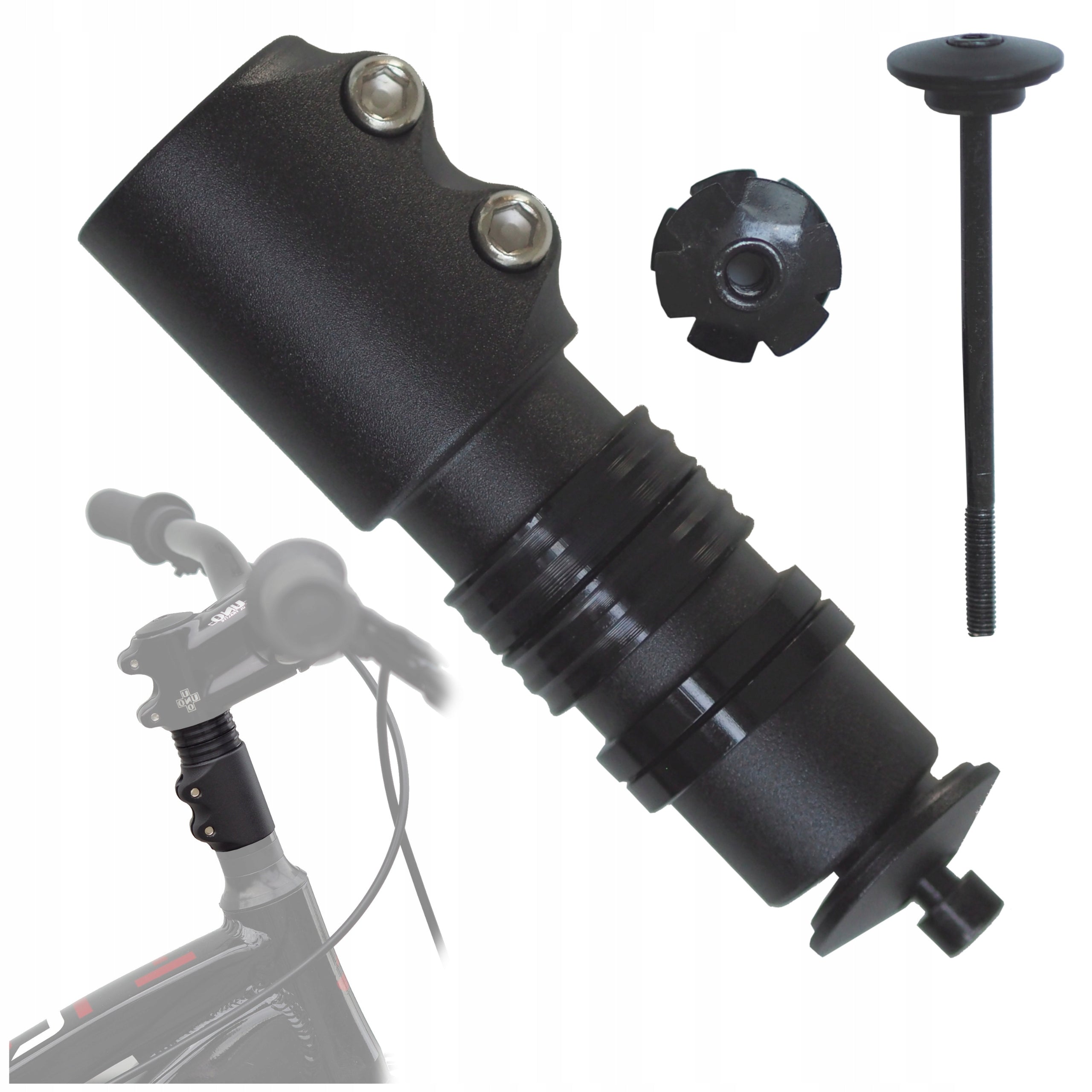 BICYCLE HANDLEBAR ADAPTER VELOXO A-HEAD BRIDGE EXTENSION, ELEVATION