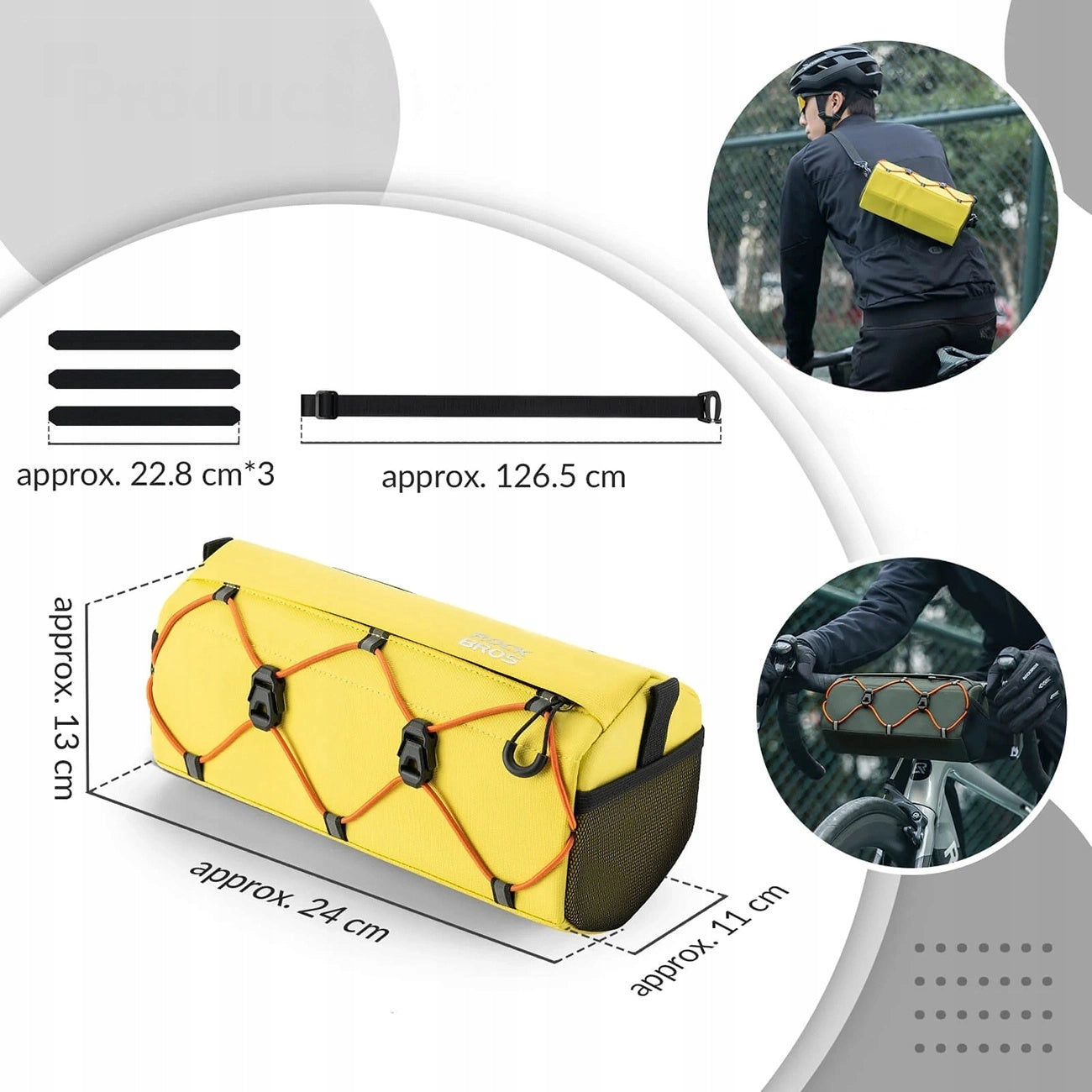 BICYCLE HANDLEBAR BAG POUCH 2,2L LARGE REFLECTIVE FOR PHONE ROCKBROS Kind front