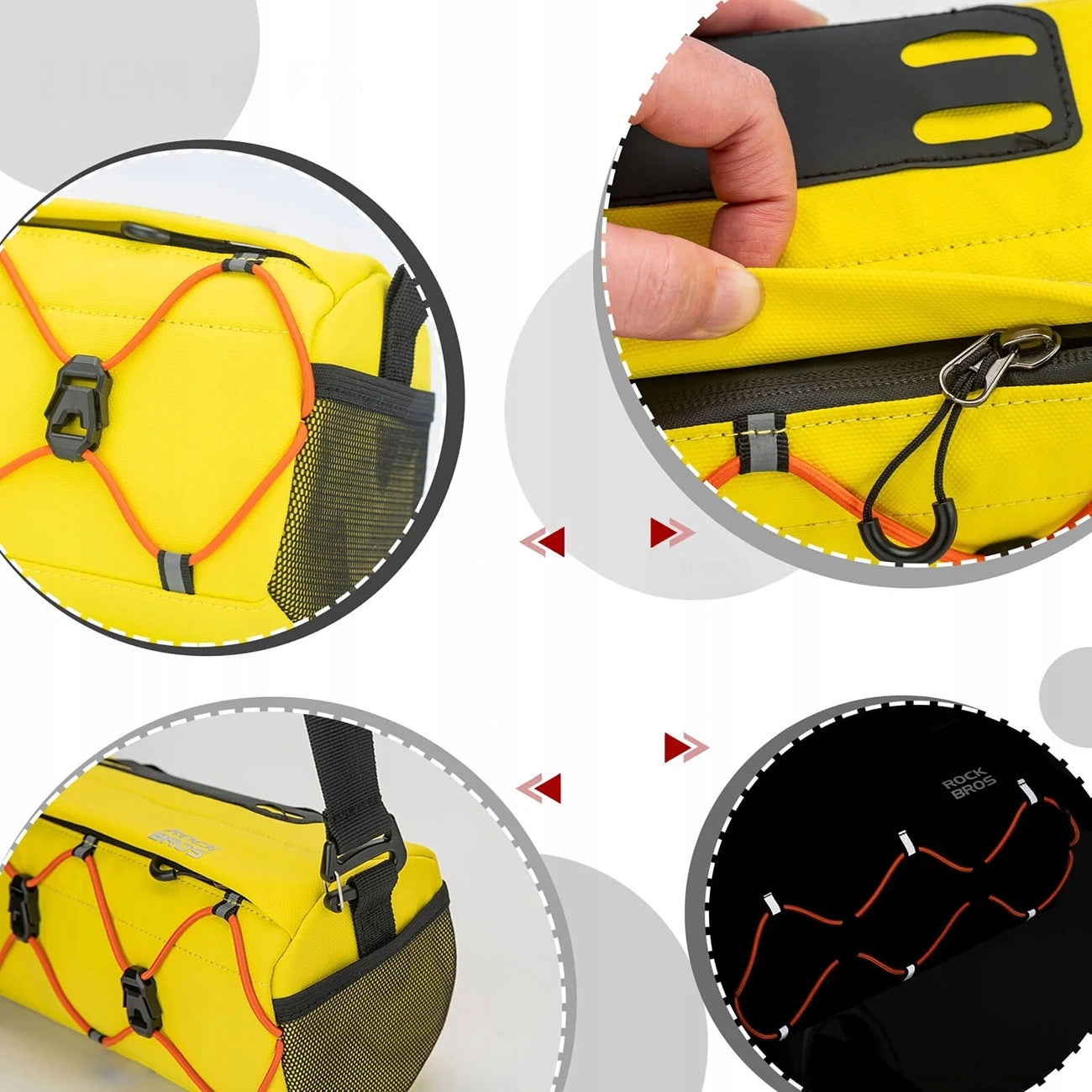 BICYCLE HANDLEBAR BAG POUCH 2,2L LARGE REFLECTIVE FOR PHONE ROCKBROS Weight 150 g