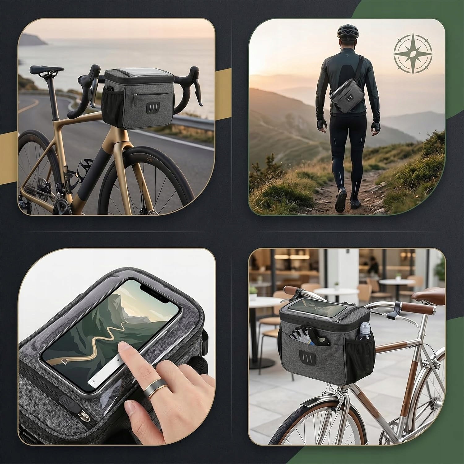 BICYCLE HANDLEBAR BAG WATERPROOF 5,6 L Packaging status original