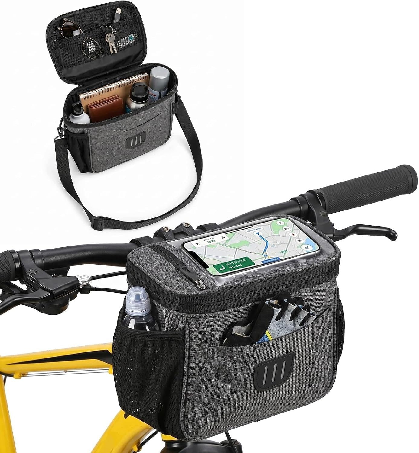BICYCLE HANDLEBAR BAG WATERPROOF 5,6 L