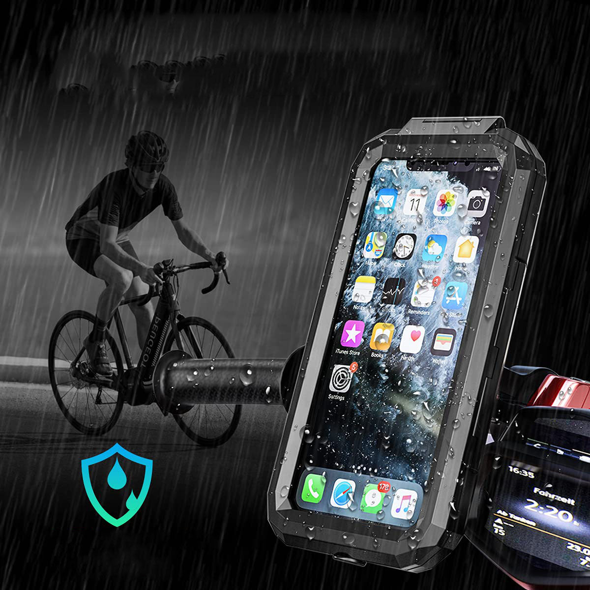 BICYCLE HANDLEBAR BAG, WATERPROOF MOTORCYCLE BIKE PHONE HOLDER Brand no brand