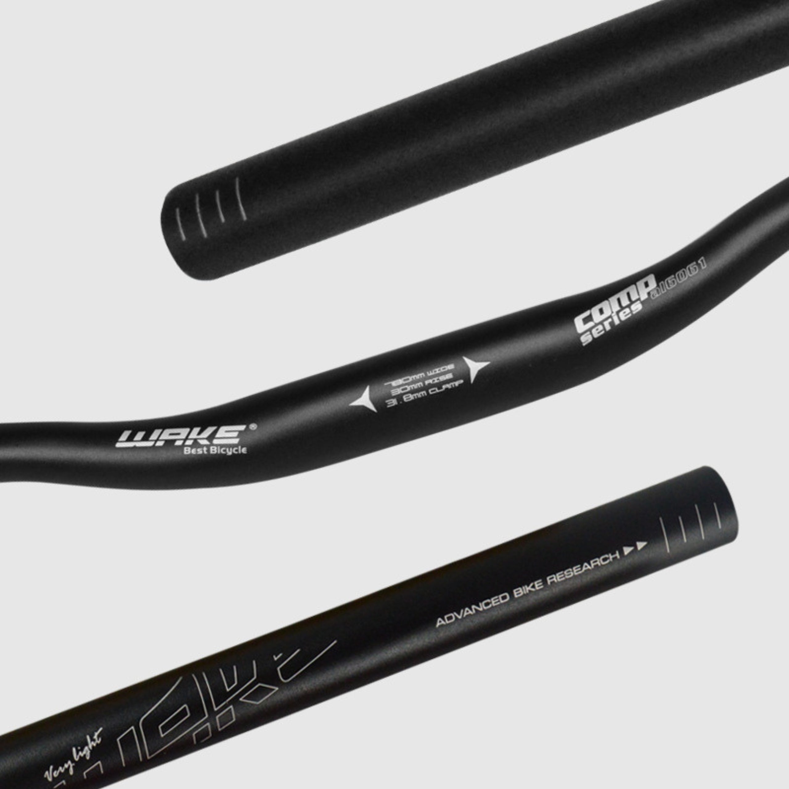 BICYCLE HANDLEBAR BENT FOR BICYCLE BLACK ALUMINUM WAKE 720MM / 31.8 MM Brand Wake