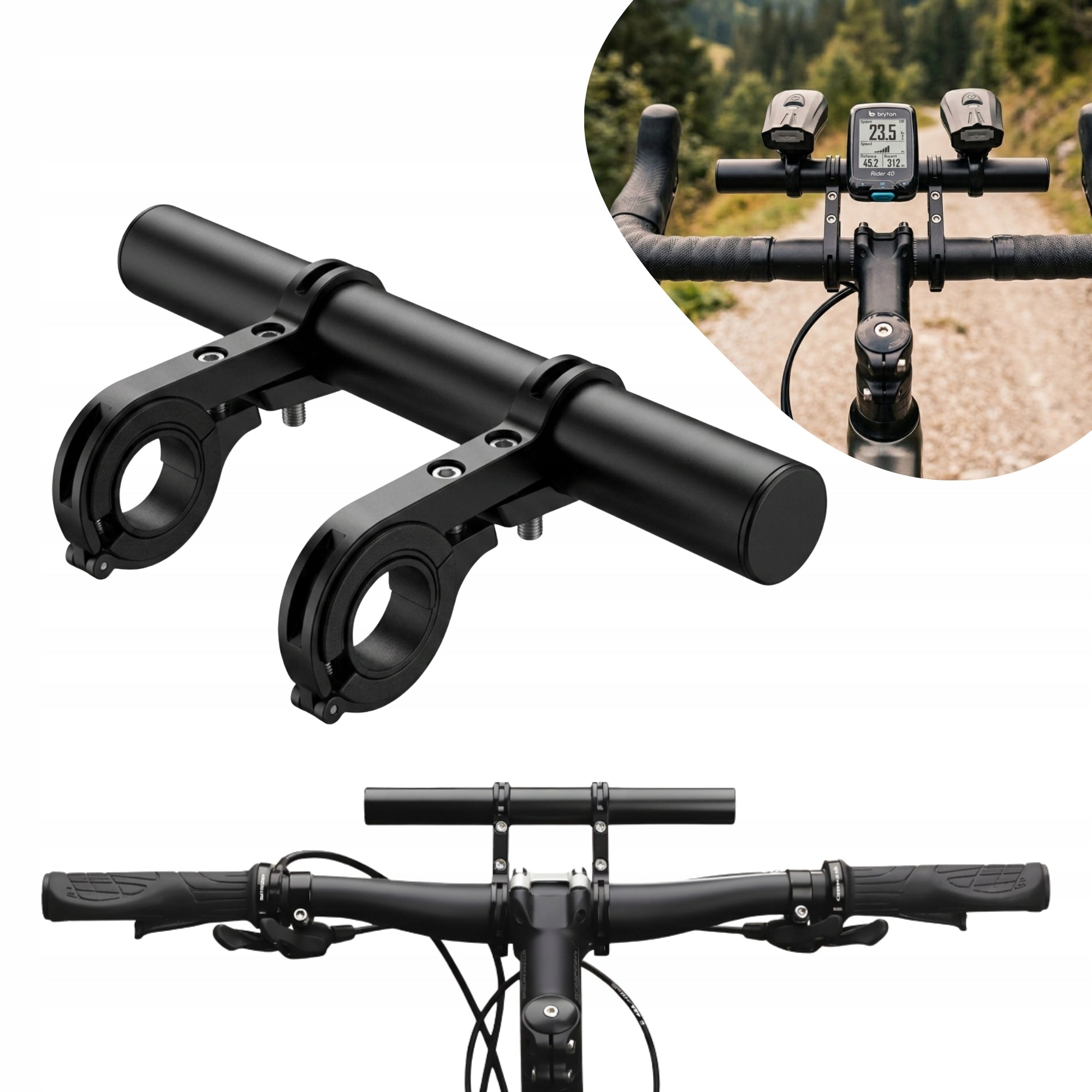 BICYCLE HANDLEBAR EXTENSION 20 CM