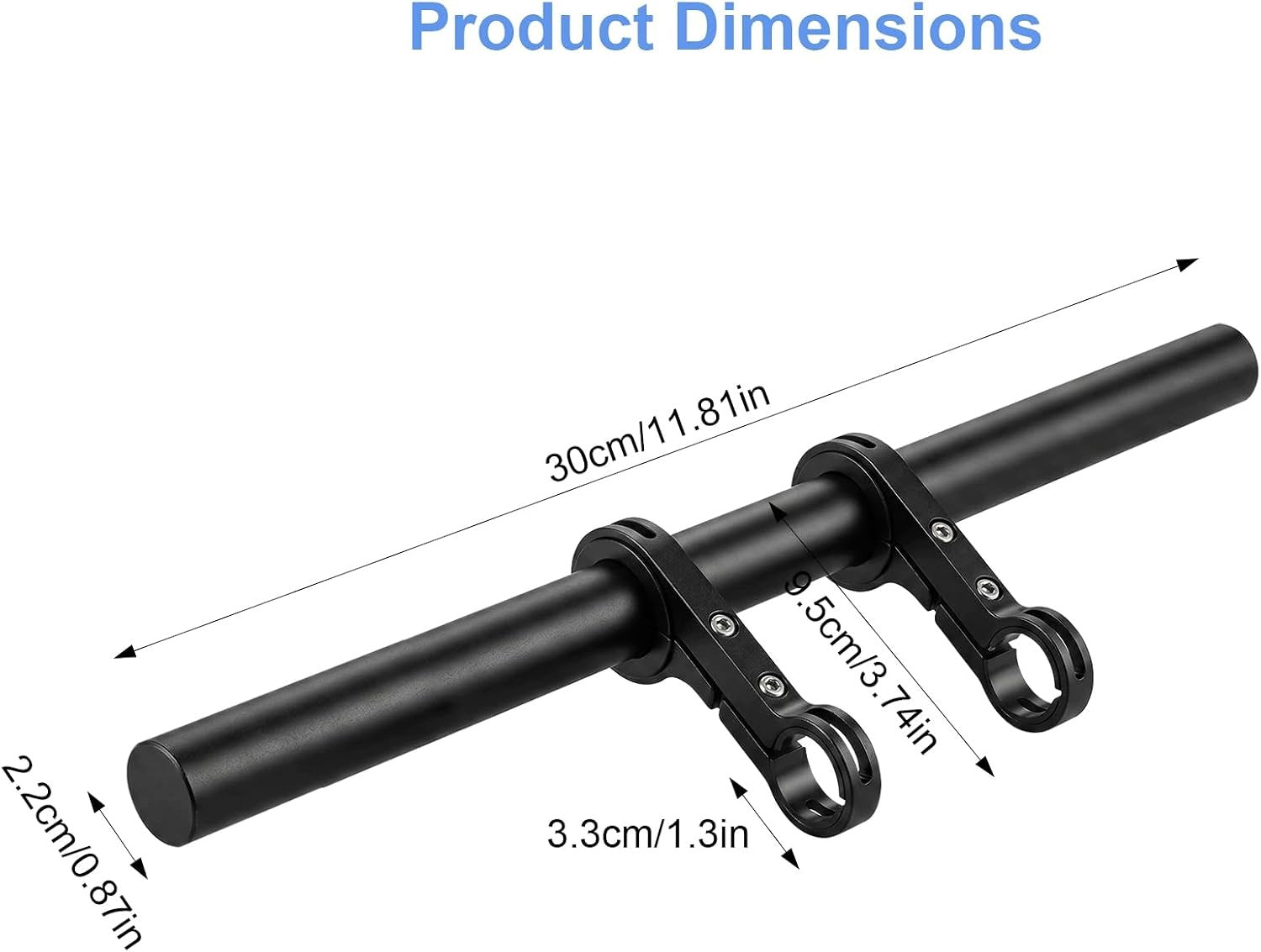 BICYCLE HANDLEBAR EXTENSION 300 mm ALUMINUM GPS BIKE HOLDER Brand no brand
