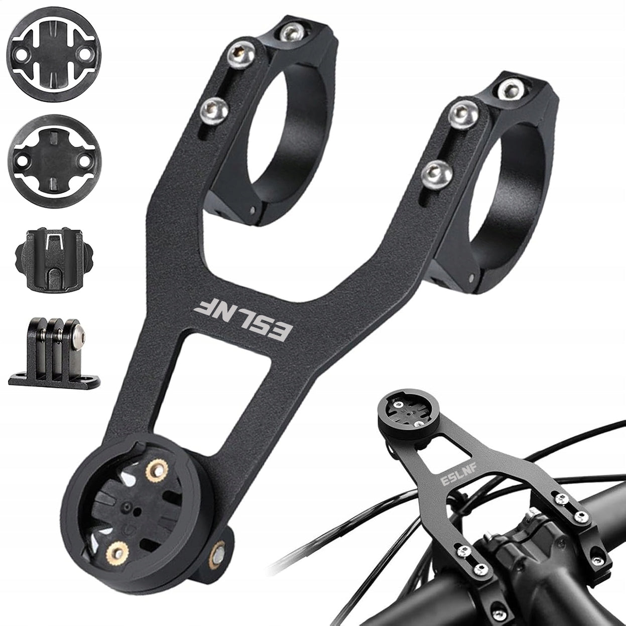 BICYCLE HANDLEBAR MOUNT COUNTER GPS GARMIN BRYTON GOPRO FLASHLIGHT