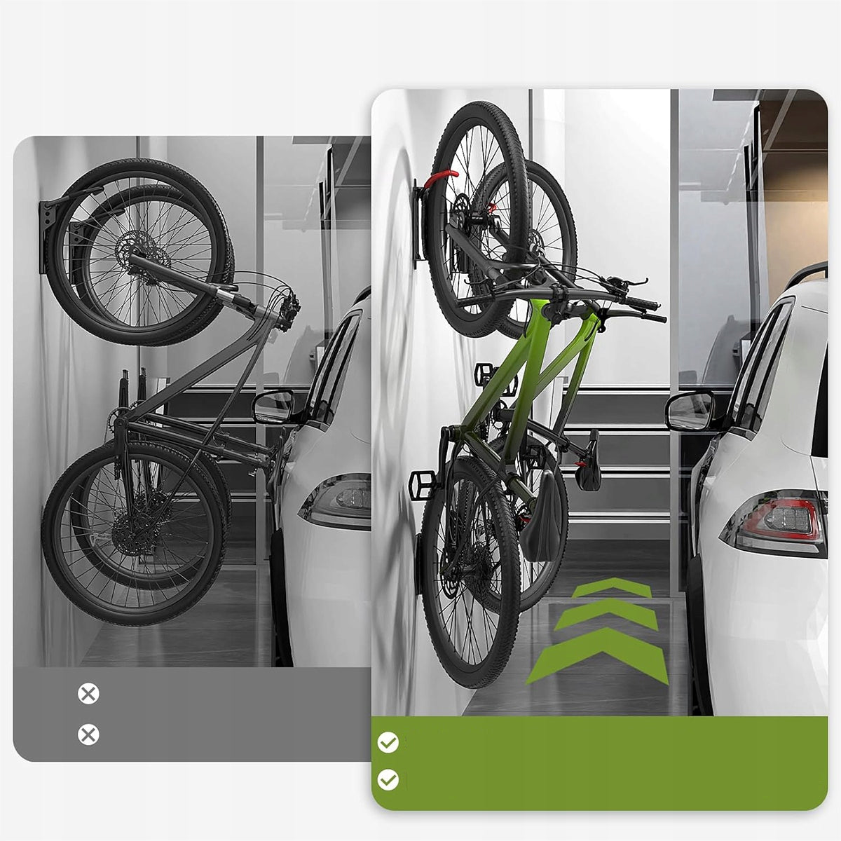 BICYCLE HANGER WALL HANGER SWIVEL HOLDER FOLDING ADJUSTABLE HOOKS Model 4058739497994