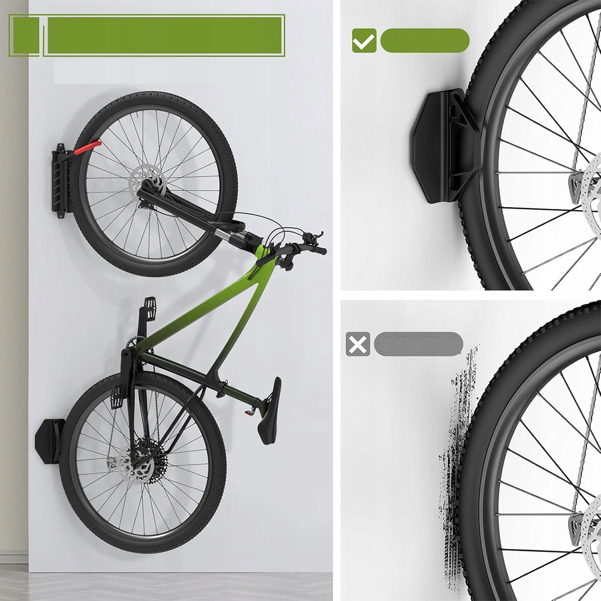 BICYCLE HANGER WALL MOUNT BICYCLE HOOK HOLDER STURDY ADJUSTABLE 30KG Brand no brand