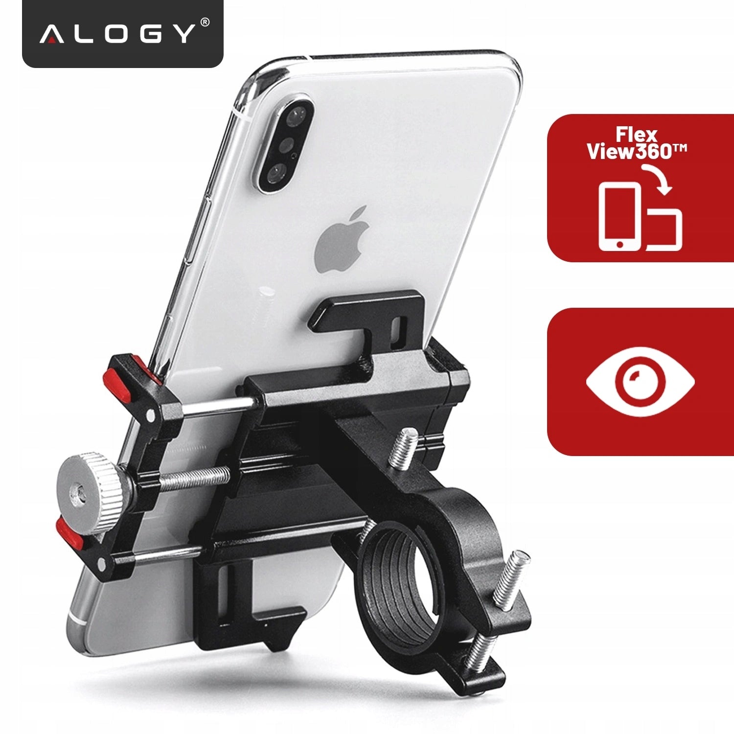 BICYCLE HOLDER ALUMINUM FOR PHONE HANDLEBAR FOR STROLLER SCOOTER MOTOR Product weight with unit packaging 0.065 kg