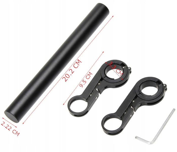 BICYCLE HOLDER BICYCLE HANDLEBAR EXTENSION 20,2 CM ALUMINIUM BLACK Brand no brand