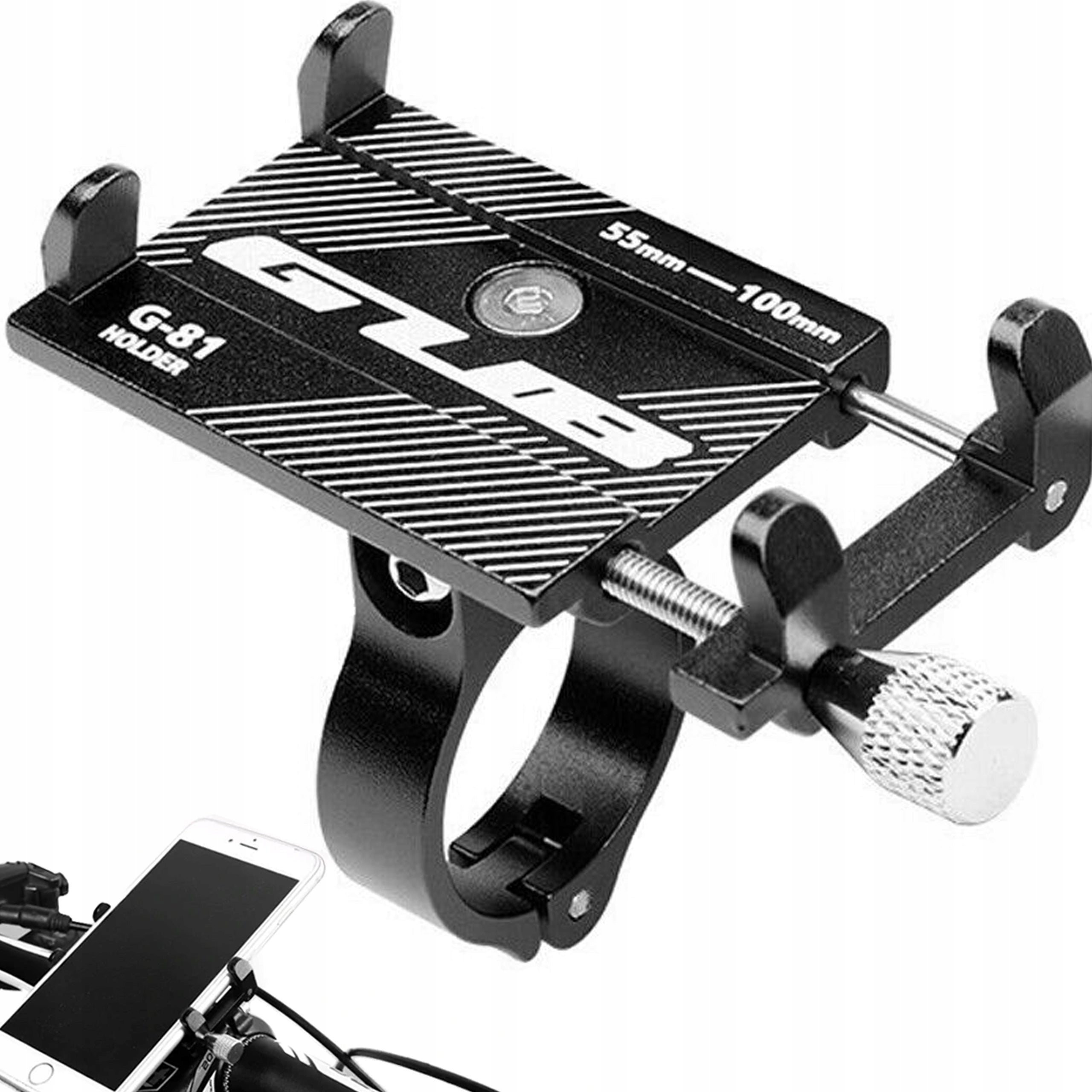BICYCLE HOLDER FOR BICYCLE METAL STRONG WITH ADJUSTMENT FOR SMARTPHONE PHONE Manufacturer code MOCNY UCHWYT TELEFONU ROWEROWY MOTOCYKLOWY