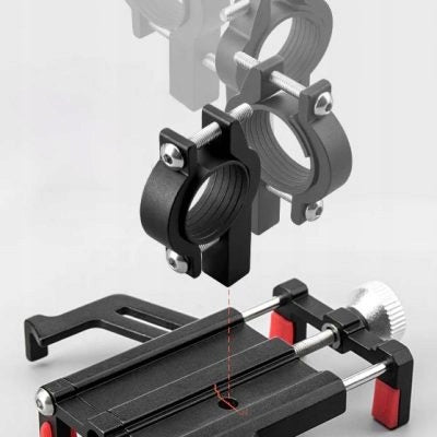 BICYCLE HOLDER FOR PHONE HANDLEBAR ADJUSTABLE ANTI SHOCK STRONG 360° Model STABILNY UCHWYT NA QUAD MOTOR SOLIDNY