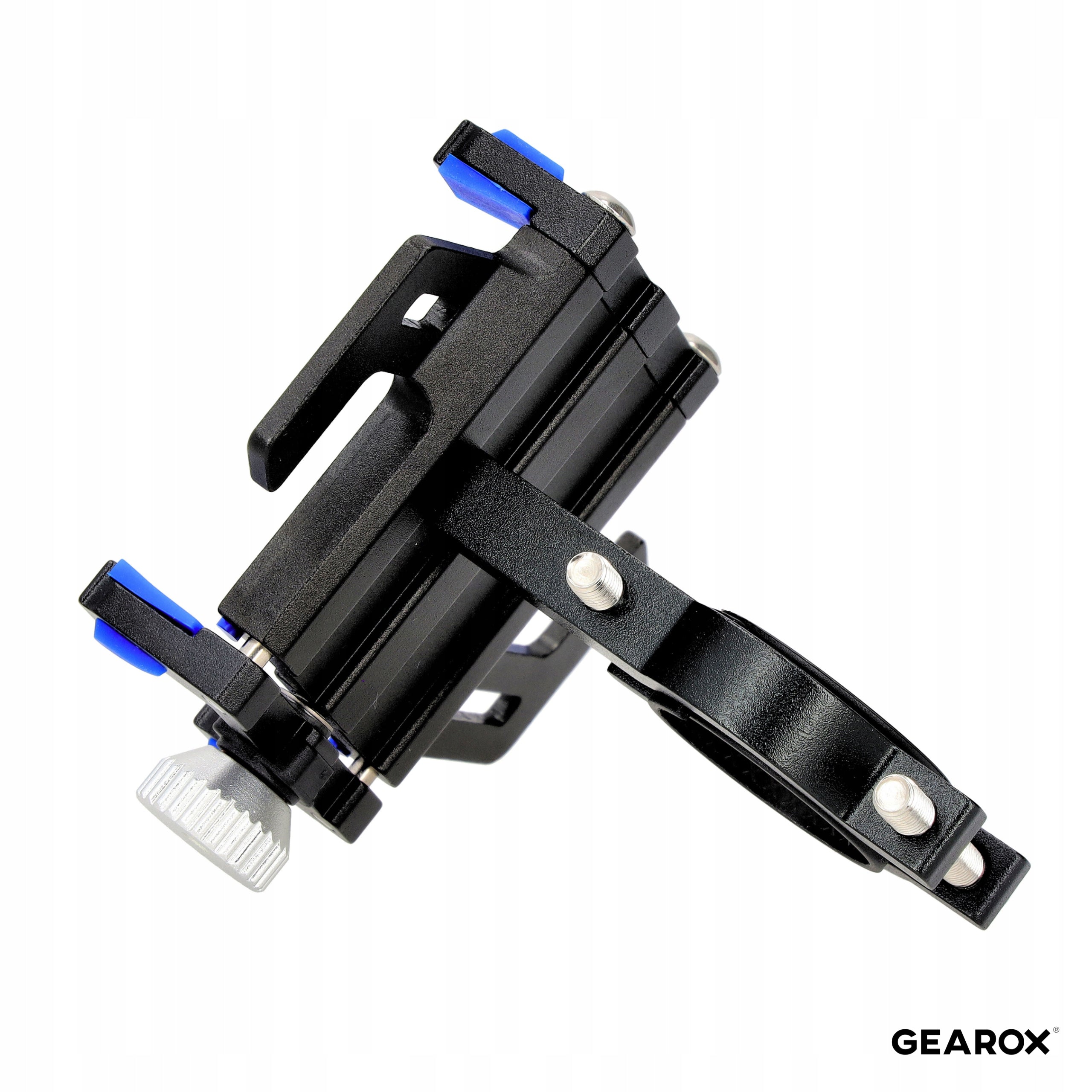 BICYCLE HOLDER FOR PHONE MOUNTED ON ALUMINUM HANDLEBAR GEAROX GXR-1 Product weight with unit packaging 0.125 kg