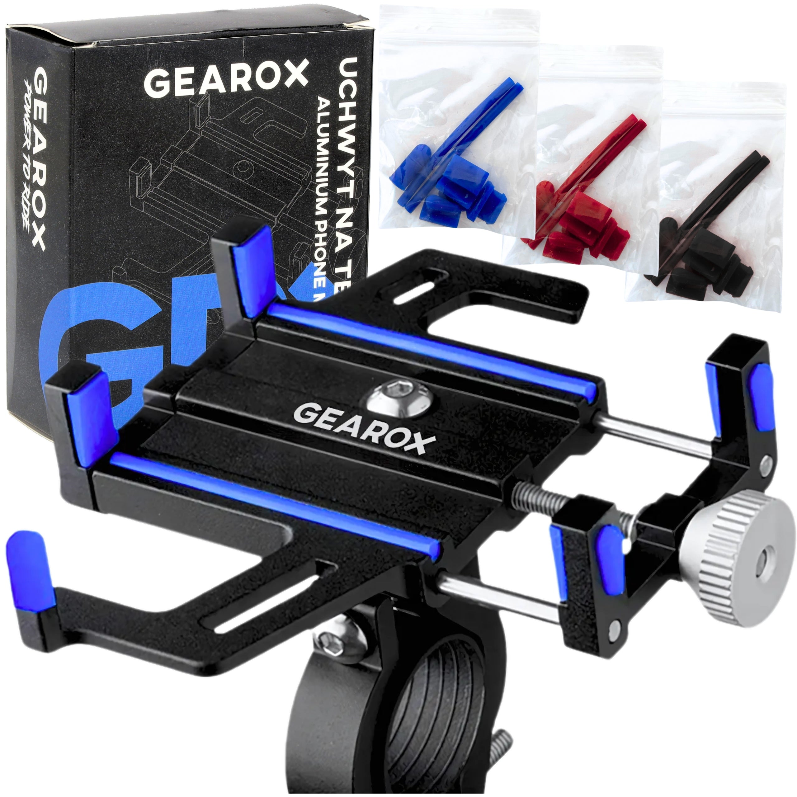 BICYCLE HOLDER FOR PHONE MOUNTED ON ALUMINUM HANDLEBAR GEAROX GXR-1