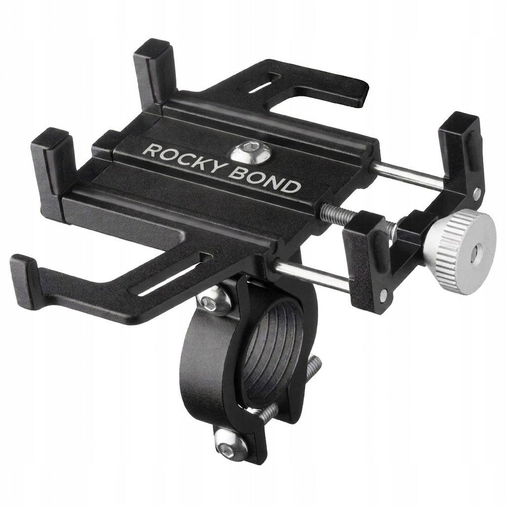 BICYCLE HOLDER FOR PHONE MOUNTED ON ALUMINUM HANDLEBAR - ROCKY BOND