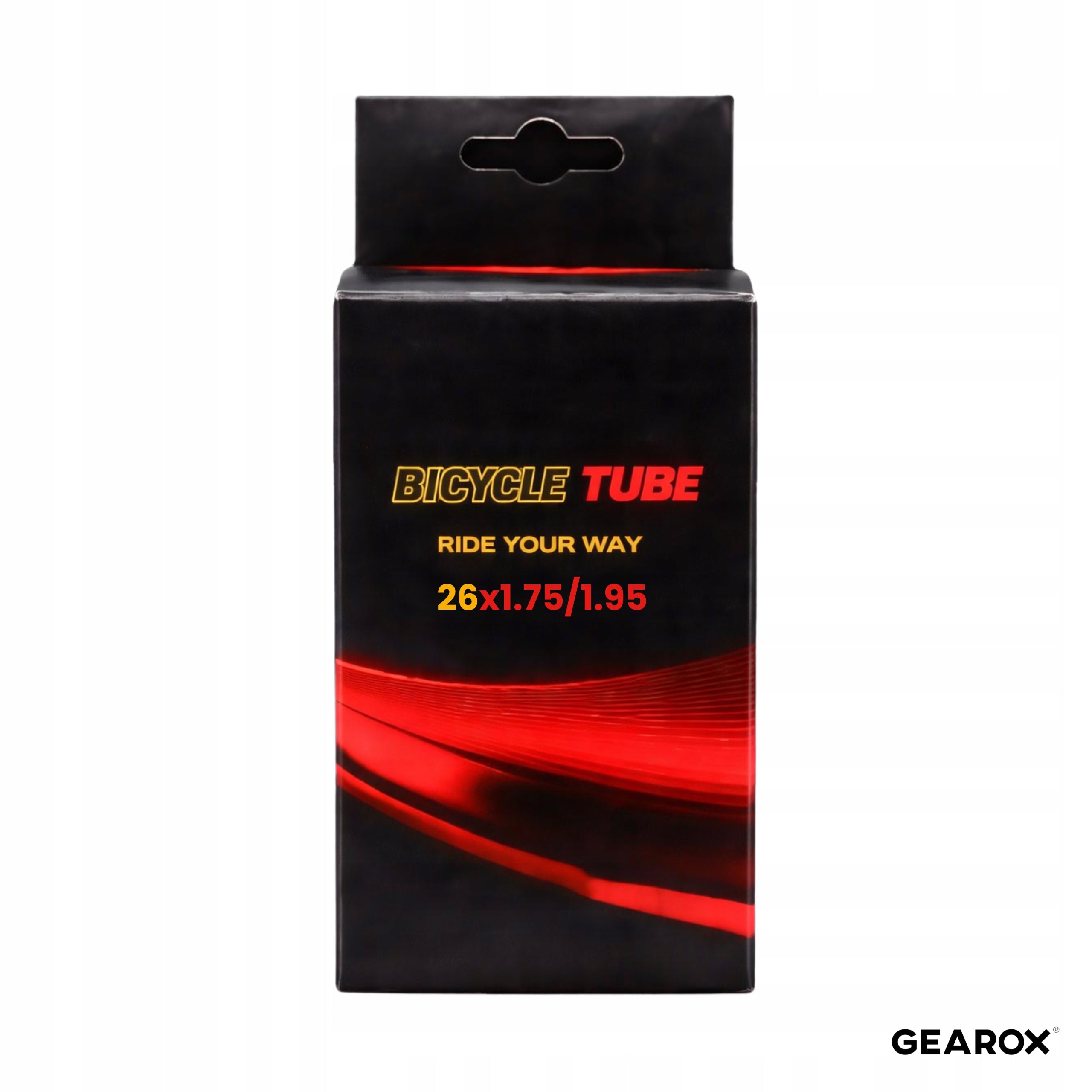 BICYCLE INNER TUBE 26x1,75/1,95 AV-48MM CAR VALVE SCHRADER Manufacturer code Gearox DĘTKA ROWEROWA 26x1,75/1,95 AV 48MM