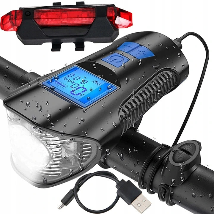BICYCLE LAMP LED COUNTER FRONT + REAR USB