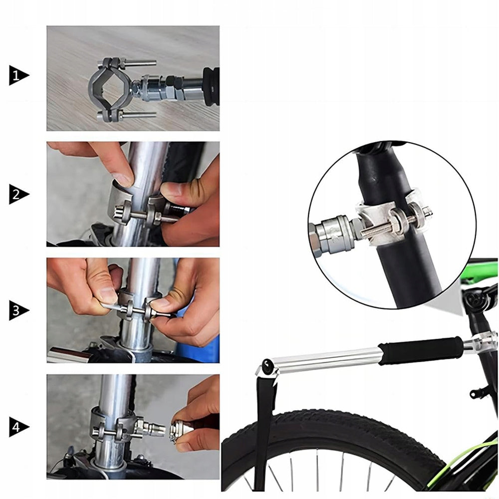 BICYCLE LEASH WITH BOOM BICYCLE TOW FOR DOG + SHOCK ABSORBER BAR Product weight with unit packaging 0.69 kg