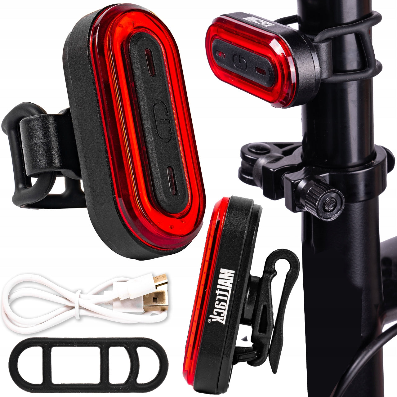 BICYCLE LIGHT FOR BIKE LED USB WATERPROOF USB BATTERY FOR REAR 100LM Kind rear-facing