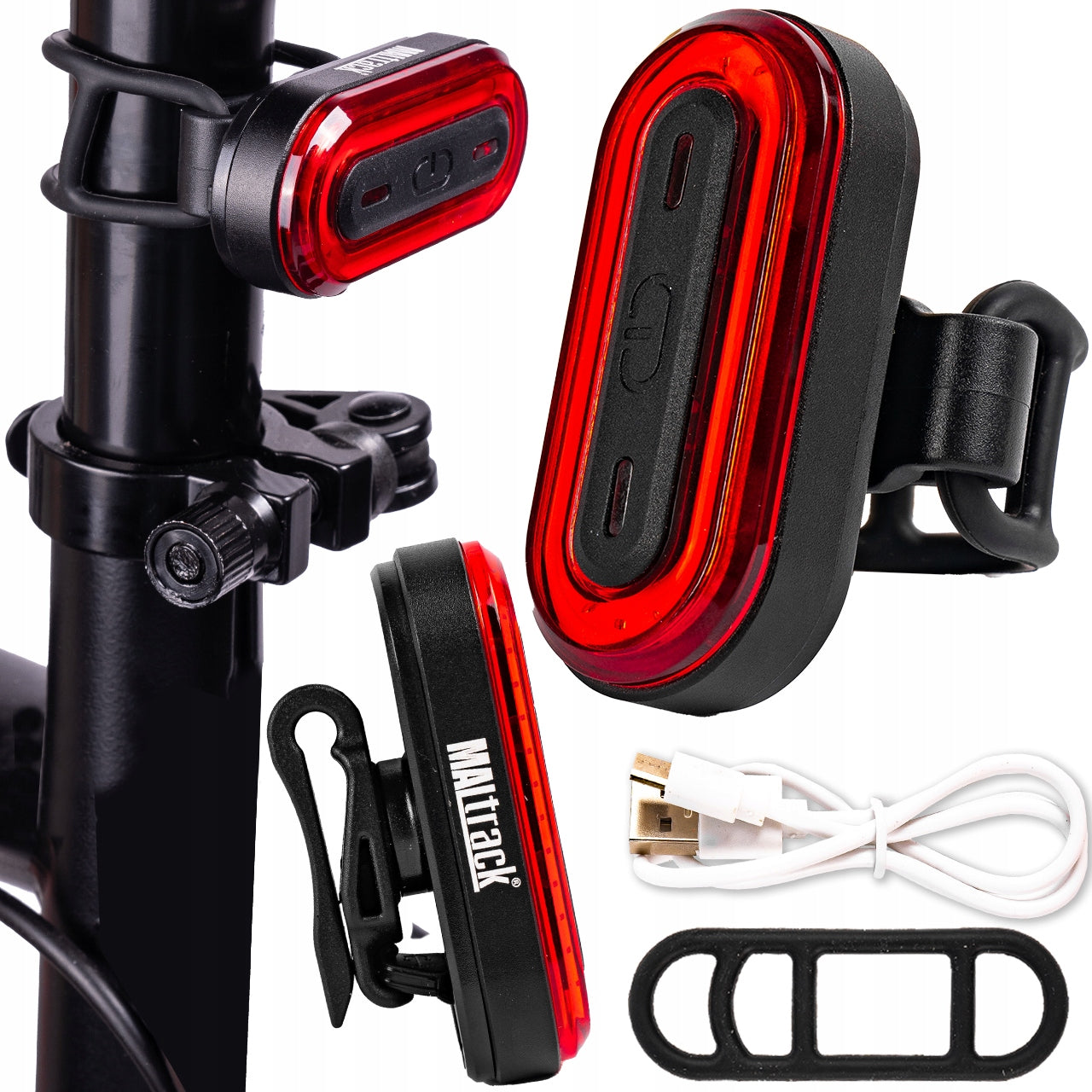 BICYCLE LIGHT FOR BIKE LED USB WATERPROOF USB BATTERY FOR REAR 100LM