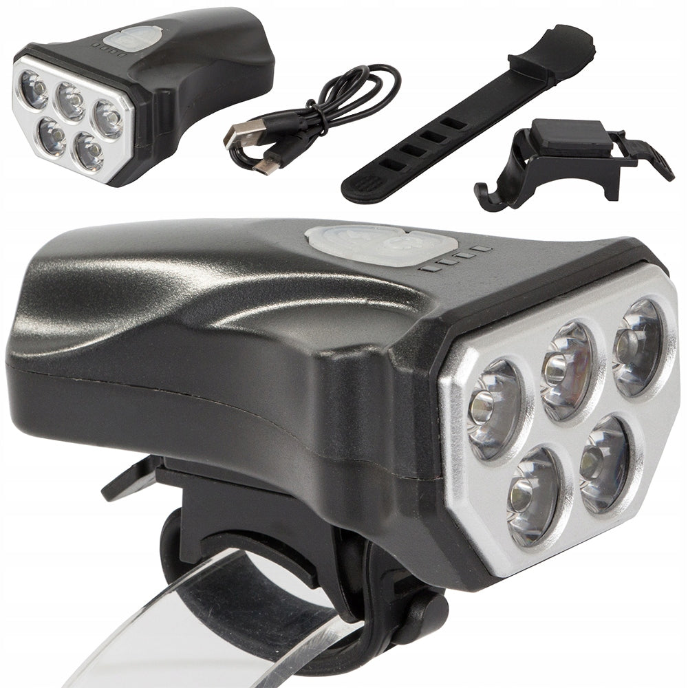 BICYCLE LIGHT FRONT LED 5 LED USB FOR BICYCLE LED STRONG