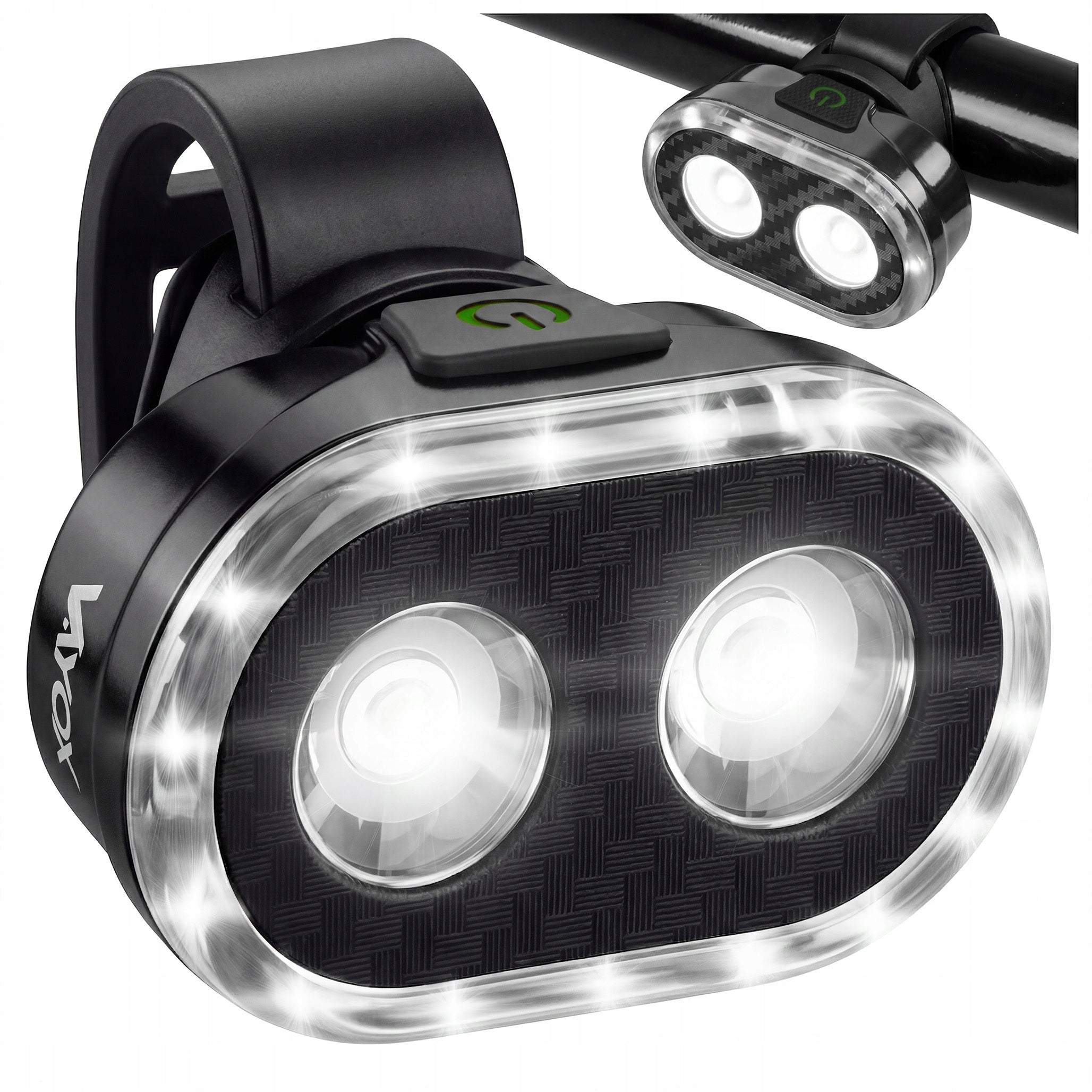 BICYCLE LIGHT FRONT LED FRONT USB BATTERY IPX6 VAYOX