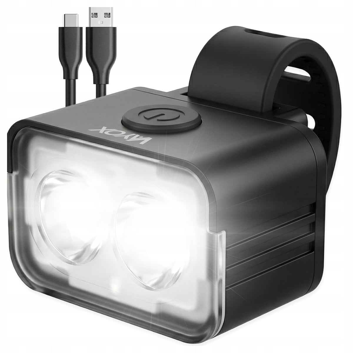 BICYCLE LIGHT FRONT LED LIGHTING FRONT USB RECHARGEABLE IPX6 VAYOX