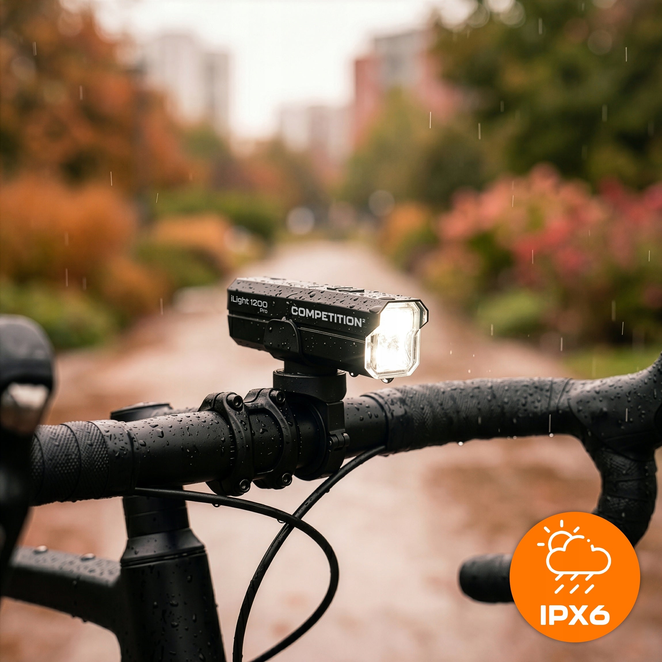 BICYCLE LIGHT FRONT LED RECHARGEABLE HANDLEBAR POWERFUL 1200lm USB-C Manufacturer code SHP-1246