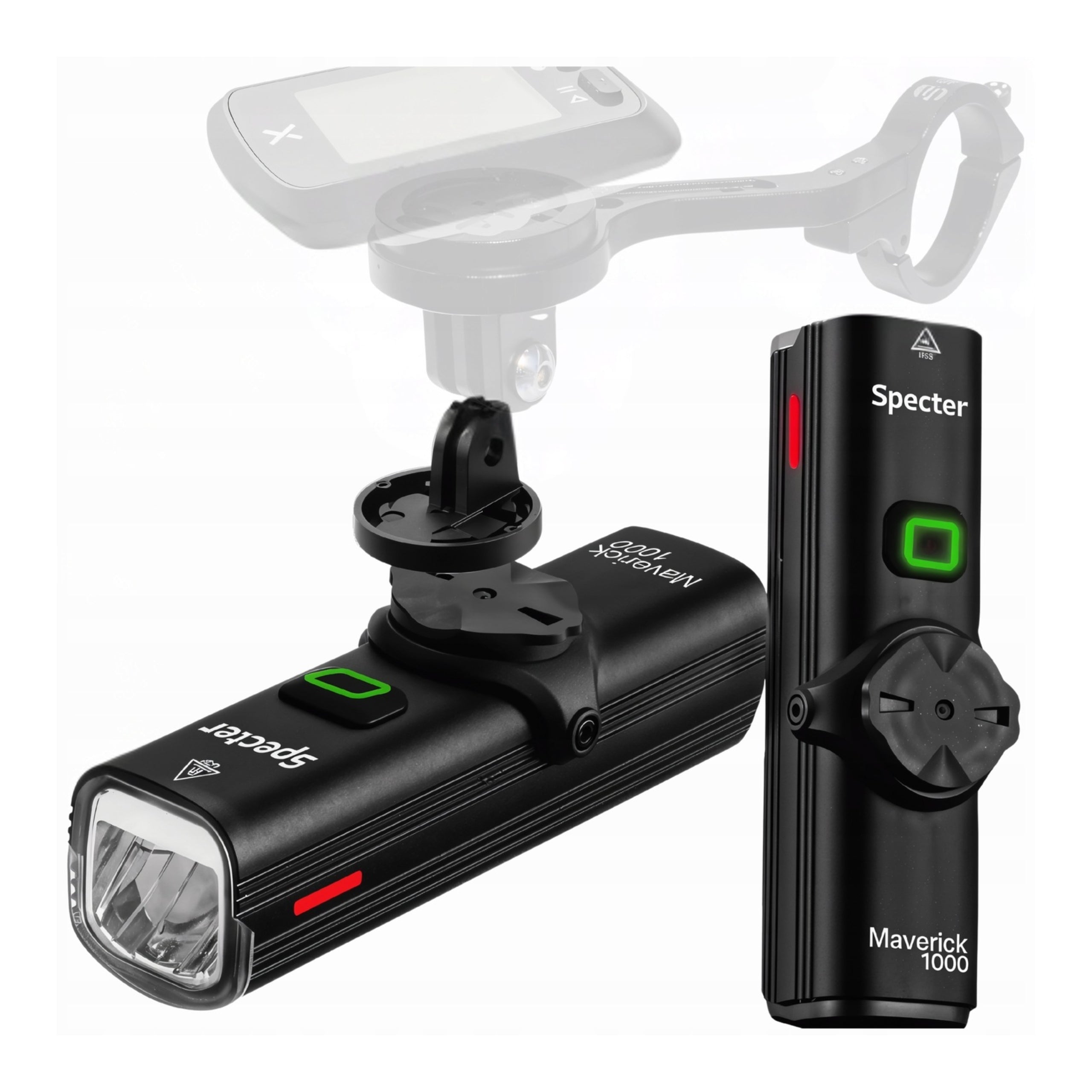BICYCLE LIGHT FRONT MAVERICK 1000LM TOP MOUNT USB C STRONG 5 MODE