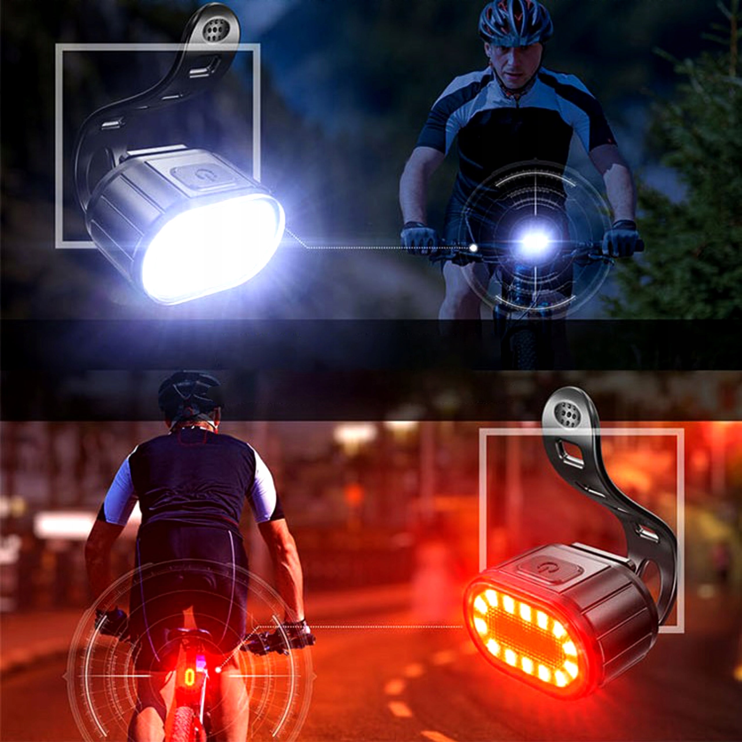BICYCLE LIGHT FRONT REAR 800 LUMENS USB TYPE C WATERPROOF LED T6 Light source LED