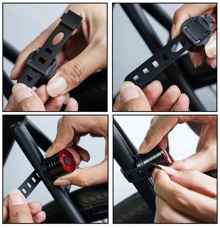 BICYCLE LIGHT FRONT REAR LED BIKE LIGHTS FOR HANDLEBAR SET BATTERIES Brand ARSA GO