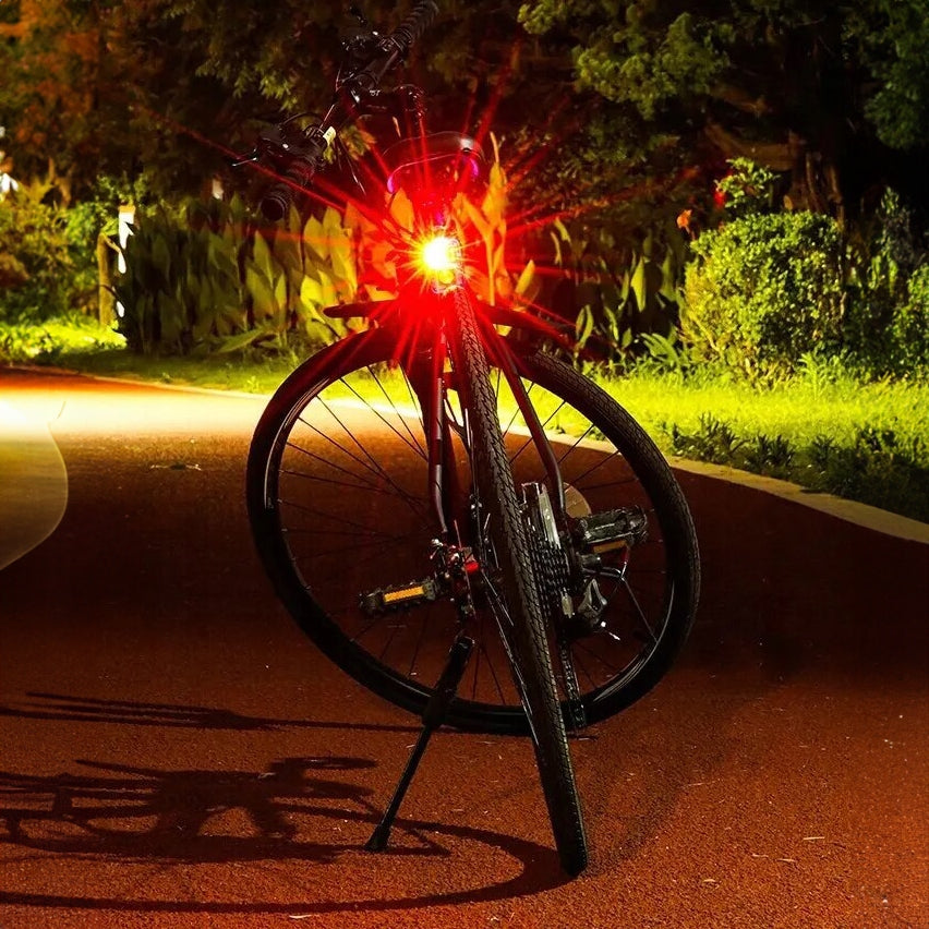 BICYCLE LIGHT FRONT REAR LED BIKE LIGHTS FOR HANDLEBAR SET BATTERIES Manufacturer code LAMPKI ROWEROWE KOMPLET BATERIE PREZENT TYLNA