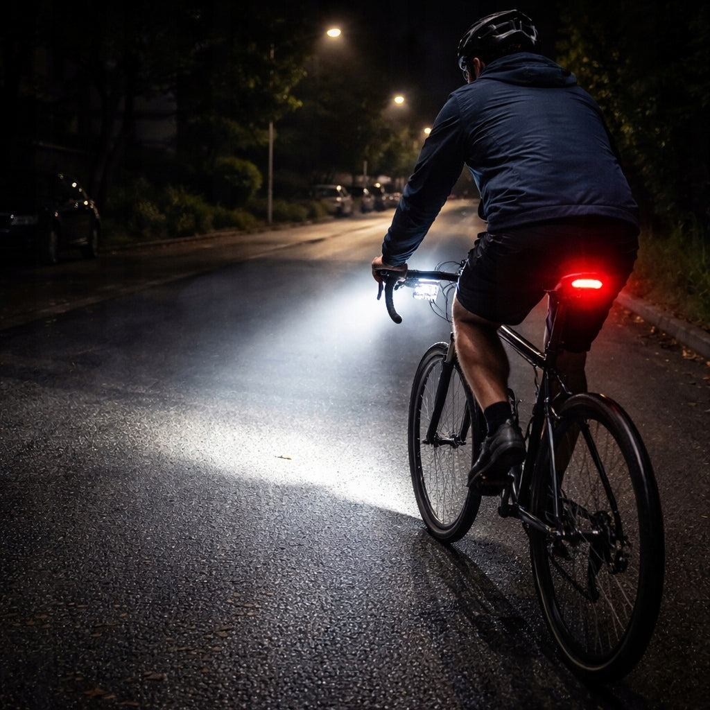 BICYCLE LIGHT FRONT REAR LED FOR BICYCLE HANDLEBAR SET USB 6 MODES Brand Gearox