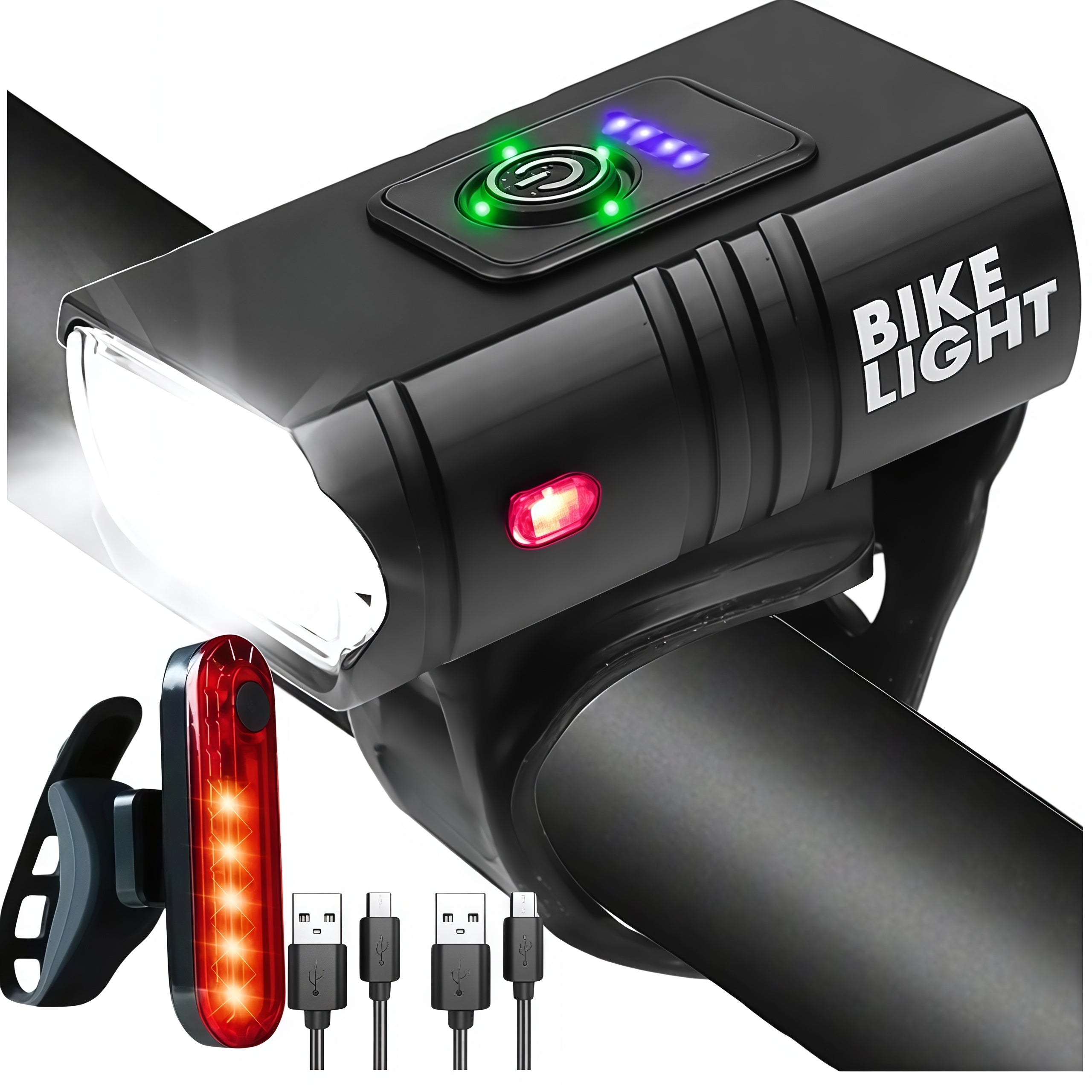 BICYCLE LIGHT FRONT REAR LED FRONT RECHARGEABLE USB LIGHT SET Manufacturer code 5907433781924