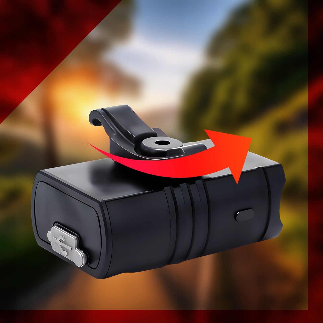 BICYCLE LIGHT FRONT REAR LED FRONT RECHARGEABLE USB LIGHT SET Manufacturer code E026