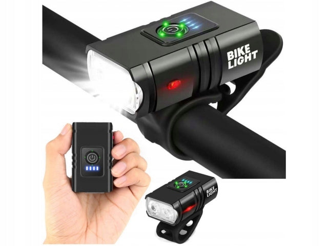 BICYCLE LIGHT FRONT REAR LED FRONT RECHARGEABLE USB LIGHT SET Packaging status original