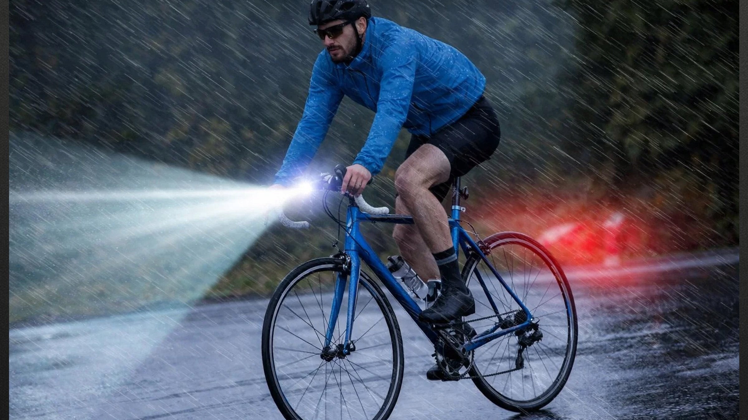 BICYCLE LIGHT FRONT REAR LED LIGHT FOR BICYCLE HANDLEBAR STRONG USB Packaging status original
