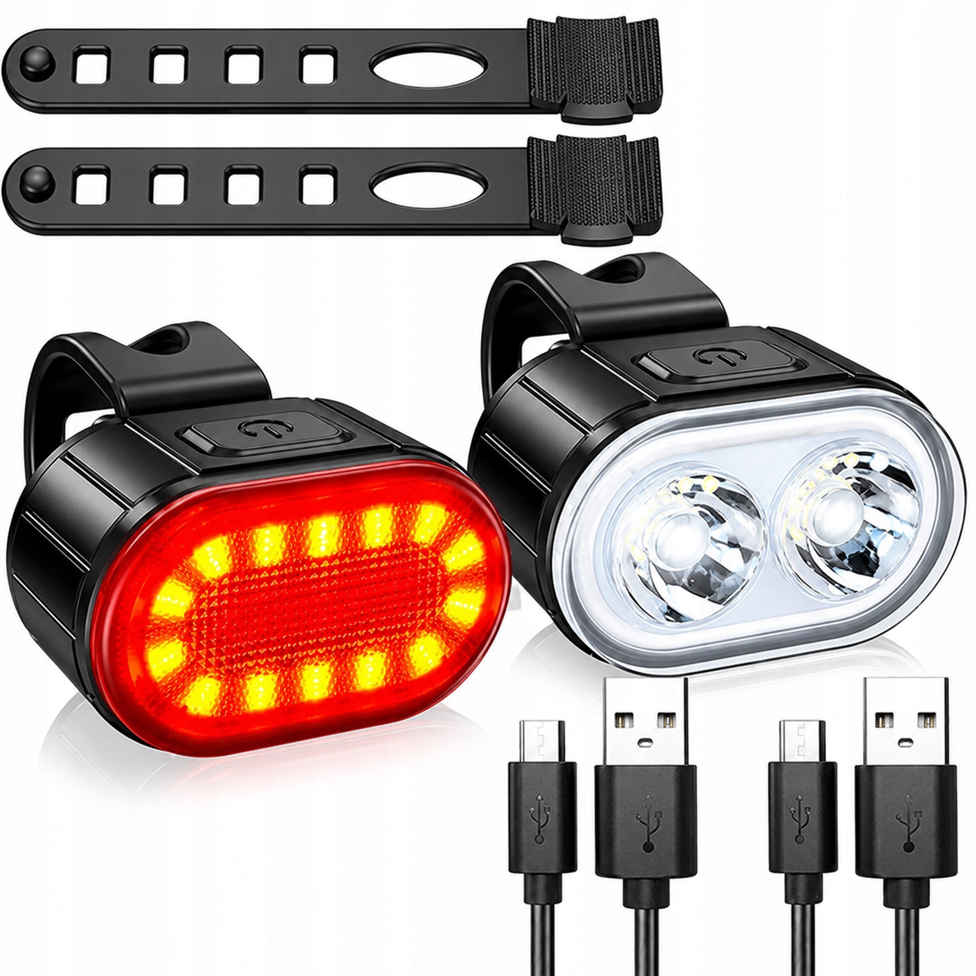 BICYCLE LIGHT FRONT REAR LED LIGHT FOR BICYCLE HANDLEBAR STRONG USB
